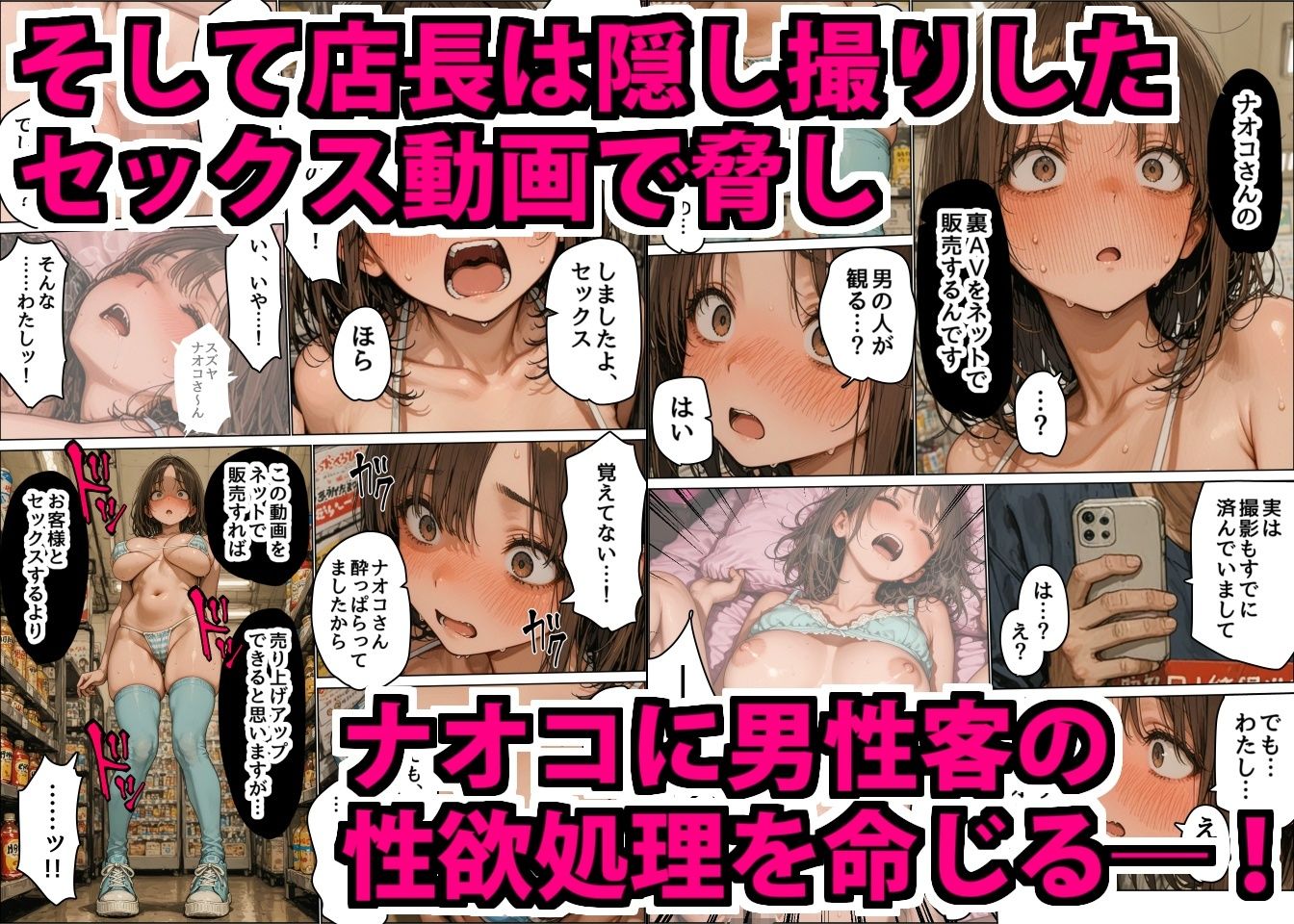 ちょっとおバカなムチムチ巨乳店員を酒で酔わせて性欲処理用特売品にした悪徳店長のサンプル画像 6