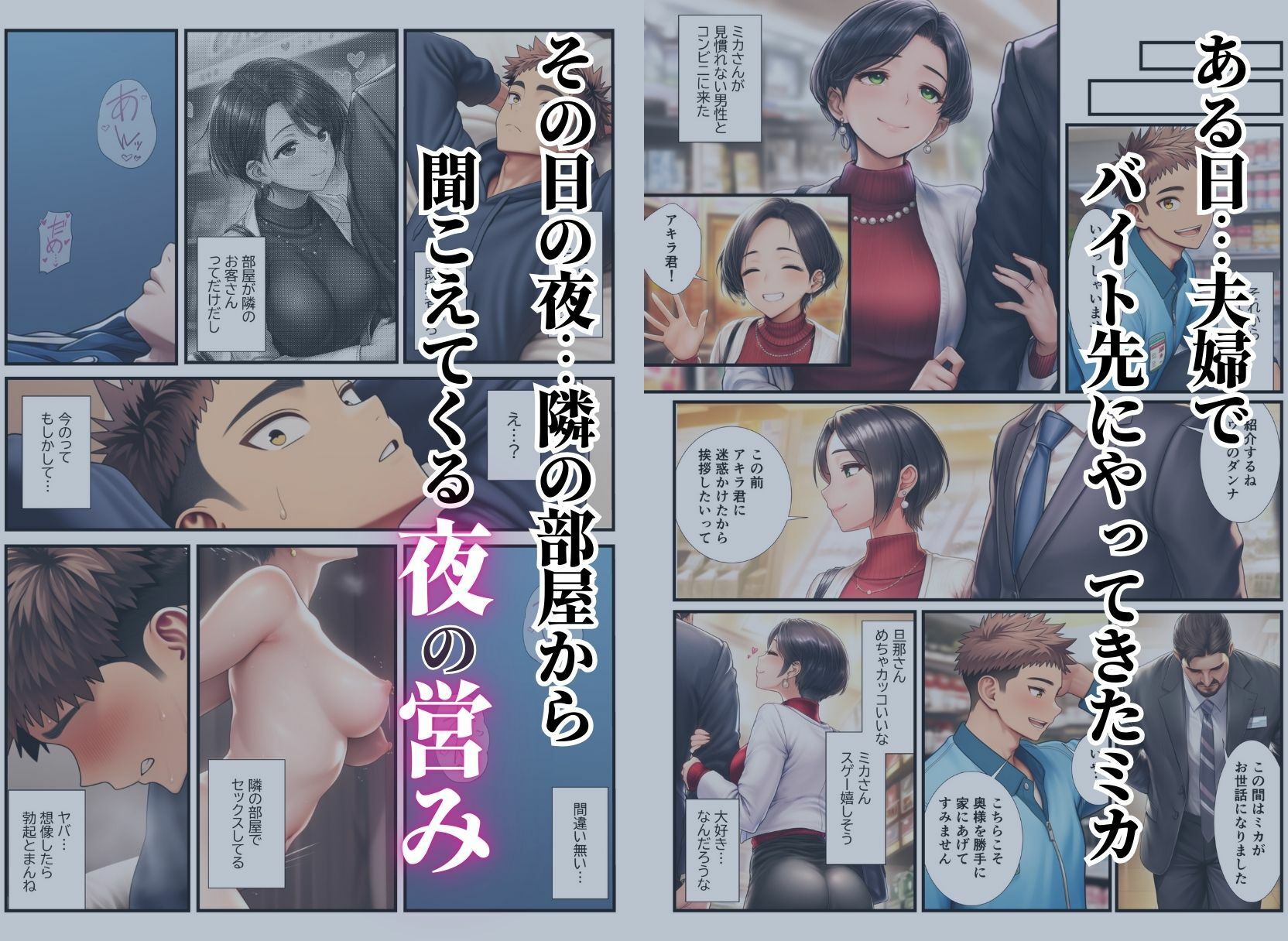 バ先の美人客は隣部屋の人妻熟女〜夫の出張中に朝まで種付けセックスしちゃった話〜の画像3