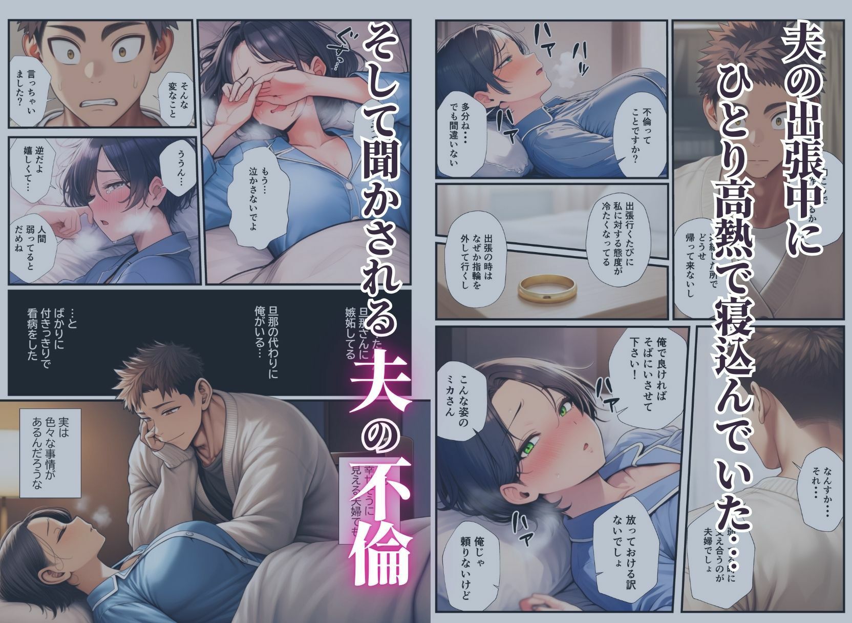 バ先の美人客は隣部屋の人妻熟女〜夫の出張中に朝まで種付けセックスしちゃった話〜の画像7