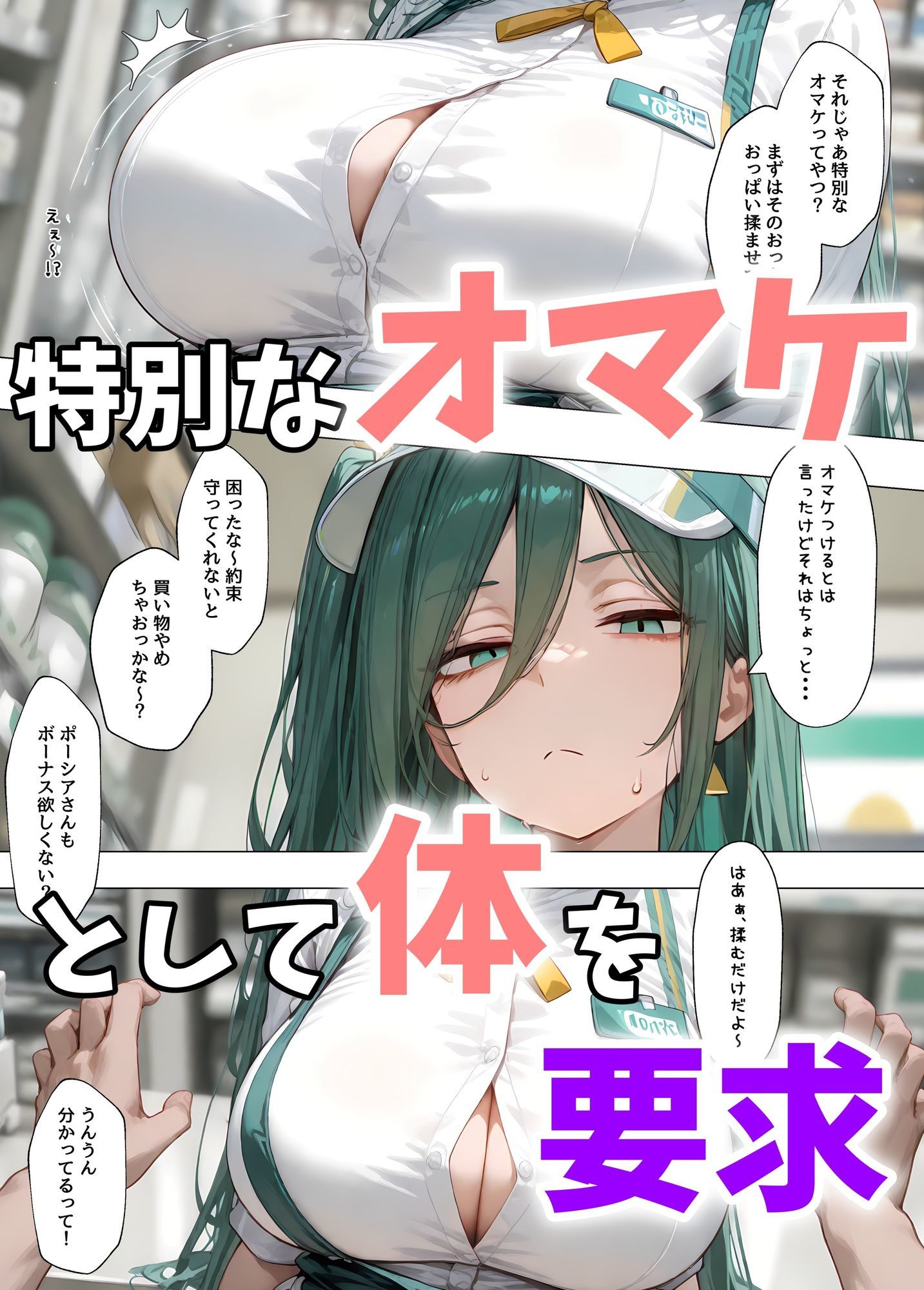 ダウナー巨乳コンビニ店員〜店の商品全部買ったらオマケがエッチすぎたのサンプル画像 6