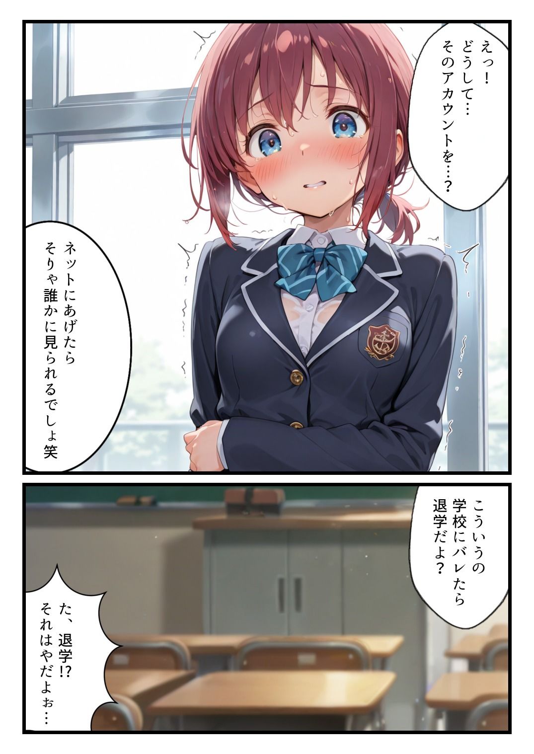 裏アカがクラスメイトにバレて肉便器ハメされてしまう話の画像6