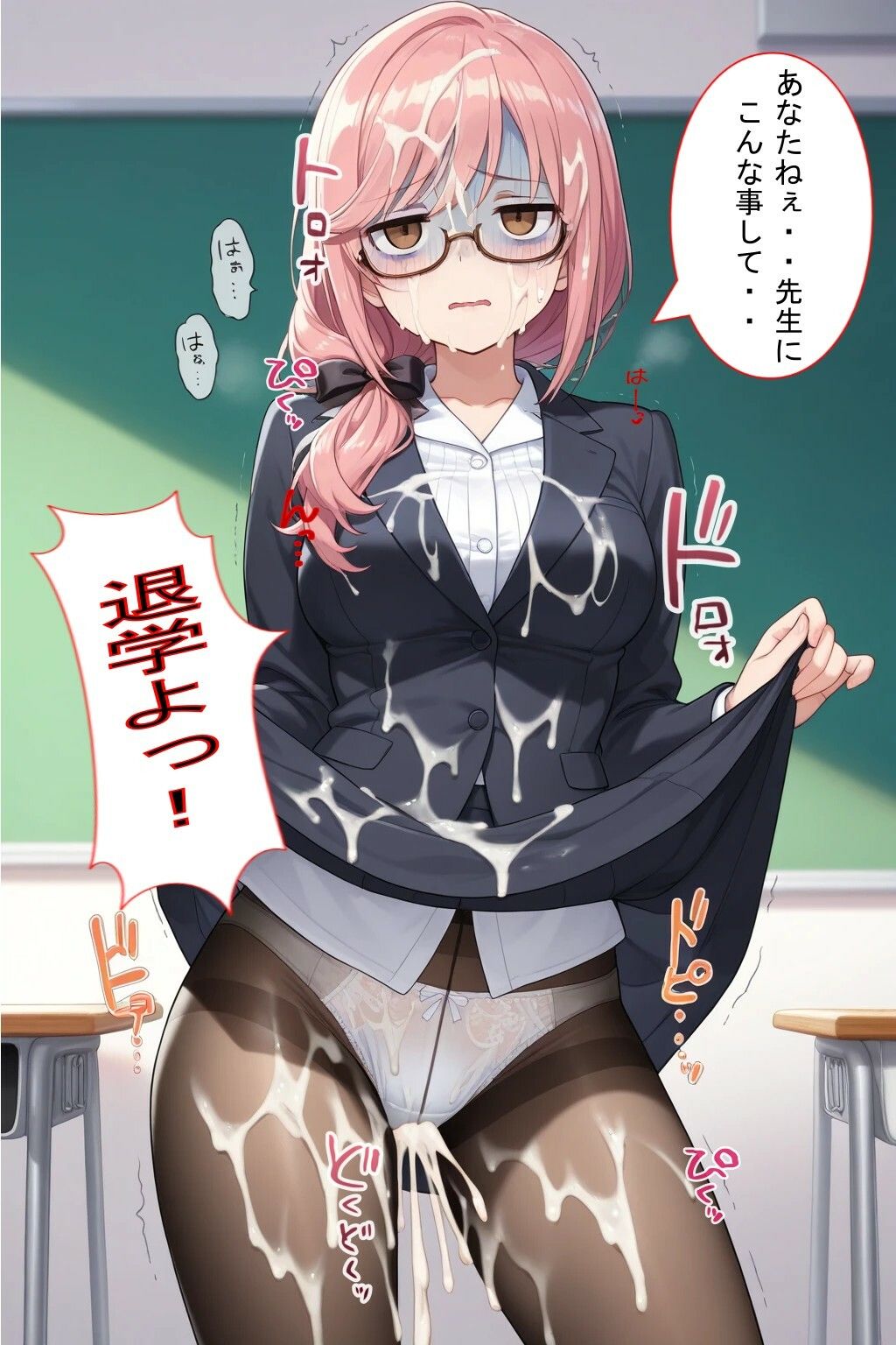 パンツ見せてと頼んだら恥じらいながらも見せてくれた!そしたらぶっかけないと失礼だよね!*軽蔑ジト目頂きました〜 画像6