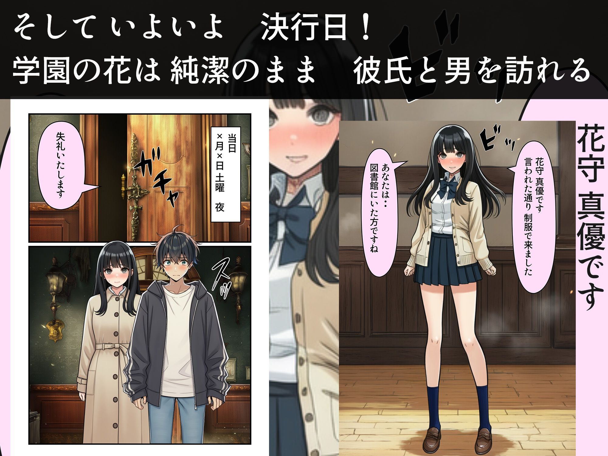 学園の花を追い詰めろ！〜純潔を奪われ/彼氏の前でも〜のサンプル画像 6