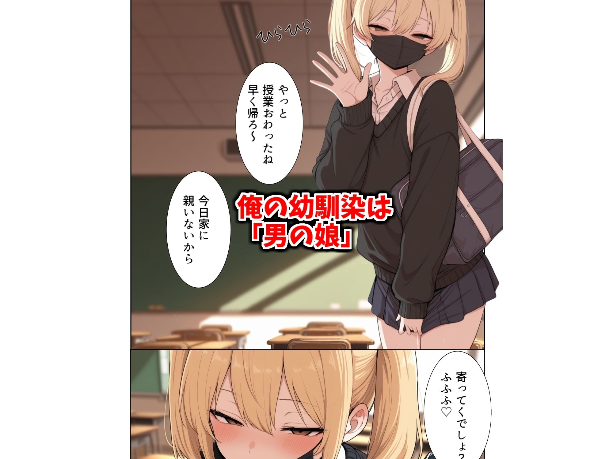 隣のクラスの幼馴染が男の娘だった場合 画像1