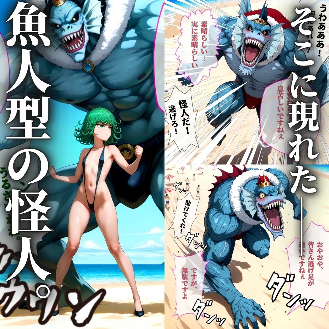 デカマラ気質な深海王と美人姉妹 3P+αの孕ませ調教 画像4