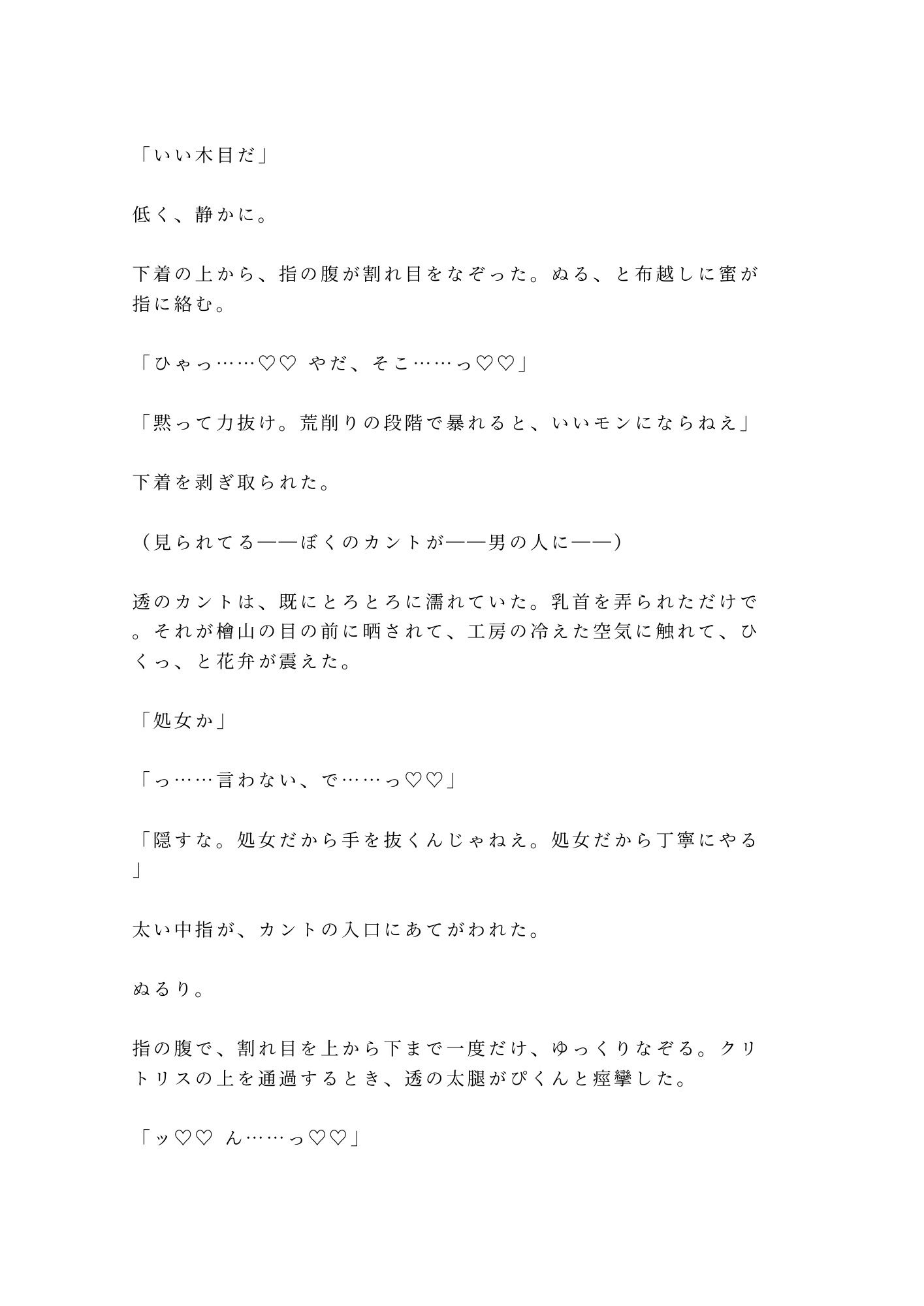 「お前が一番いい木目してる」深夜の工房で木工職人に鉋をかけるように削られ四回中出しで一点モノに仕上げられる話 (dcomic jp-006)
