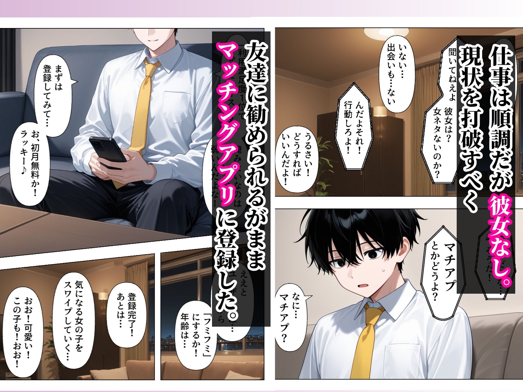 マチアプで出会った人妻は欲求不満な上司だった。デカチン精液まみれで寝とった（NTR）話 画像2