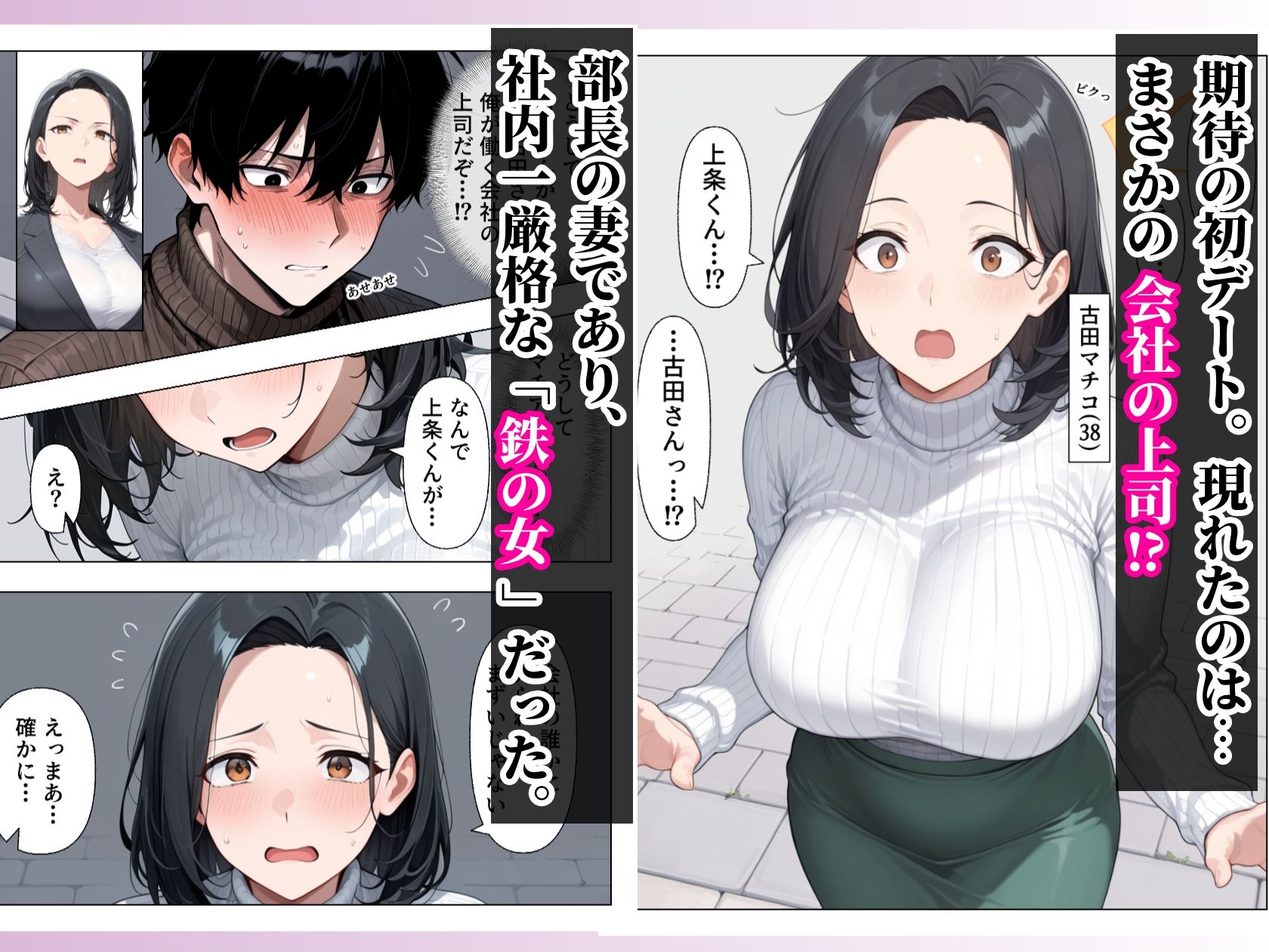 マチアプで出会った人妻は欲求不満な上司だった。デカチン精液まみれで寝とった（NTR）話 画像3