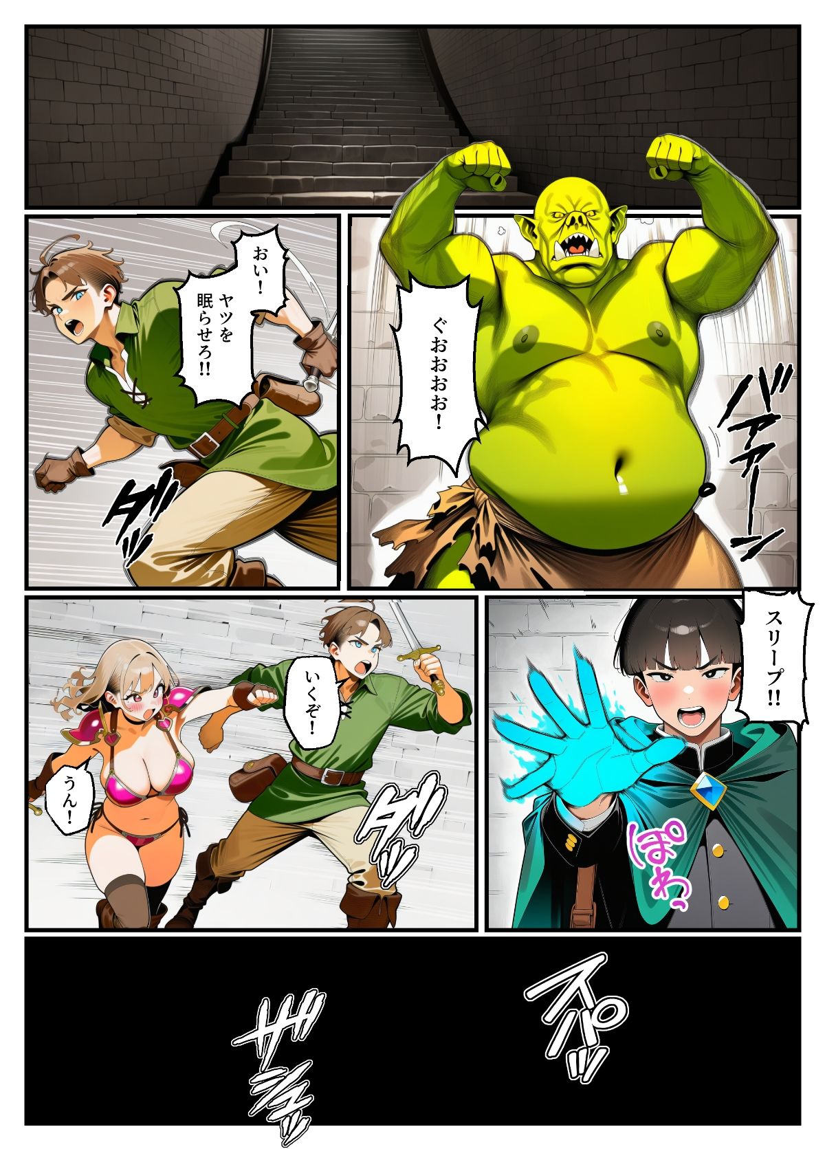 パーティメンバーのビキニアーマー生意気ギャルを魔法の力で寝取ります！【お試し版】 画像1