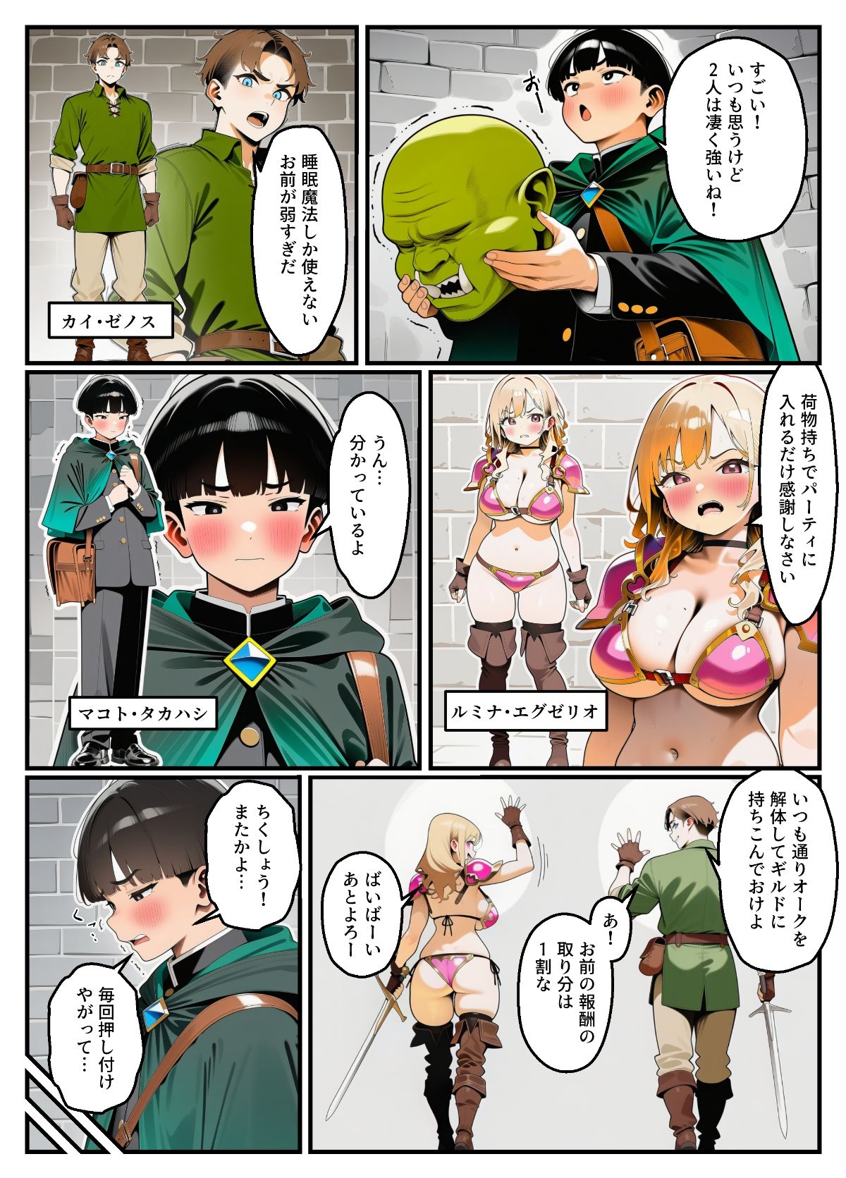 パーティメンバーのビキニアーマー生意気ギャルを魔法の力で寝取ります！【お試し版】 画像2