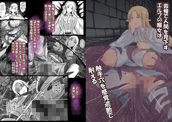 《d_750262》傲慢で人間を見下すエルフの魔女は触手穴を感覚遮断で耐えるのパッケージ画像