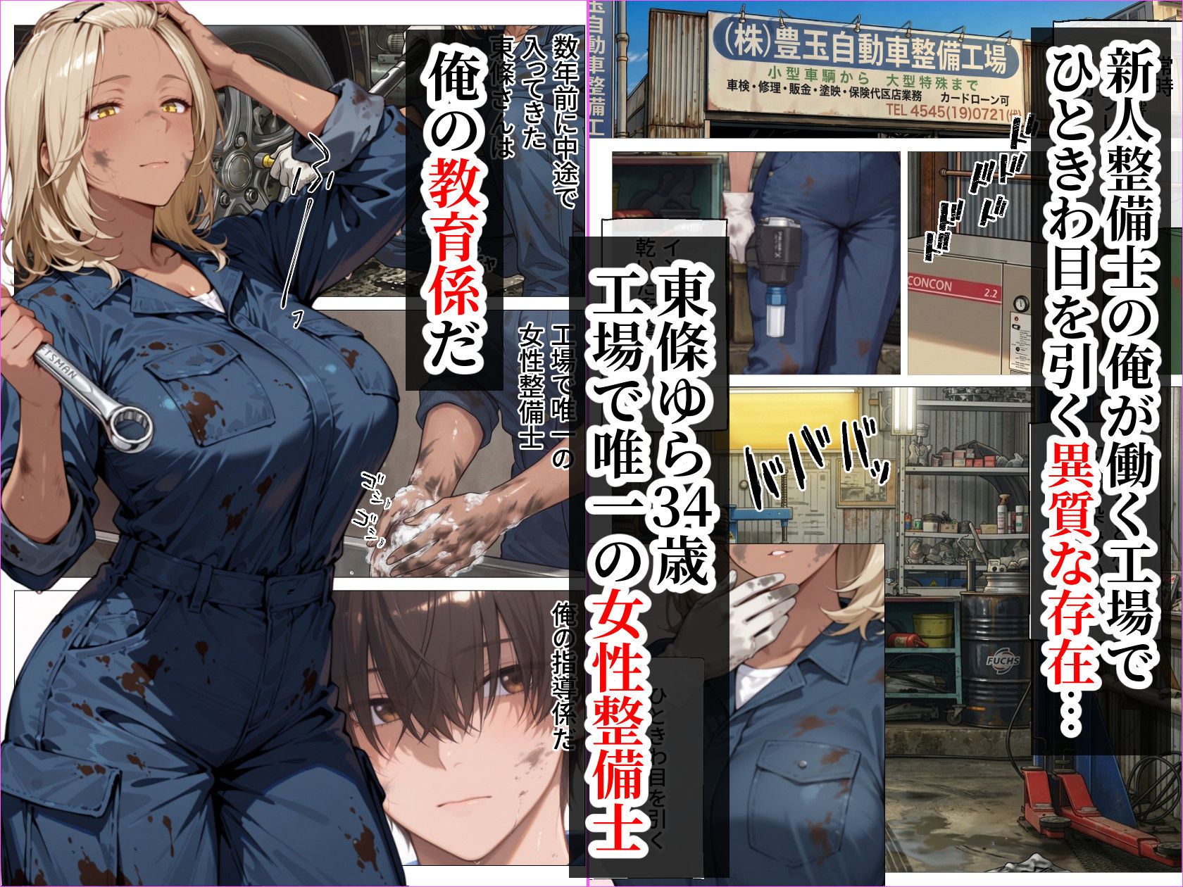 整備工場の爆乳ギャル先輩が実はエロ配信者だった話 〜新人整備士の俺だけが知る彼女の秘密〜のサンプル画像 2