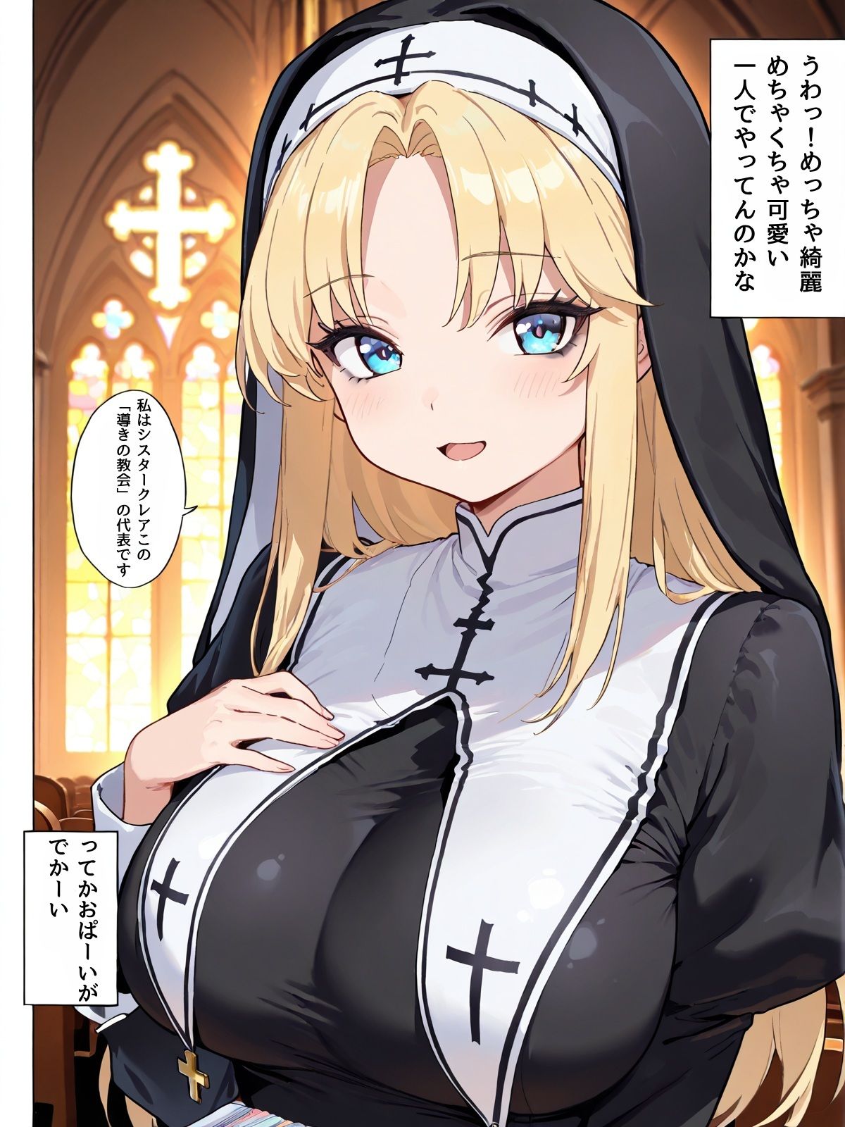 異世界で純粋金髪むちむちシスターがおちんぽをしごいてくれて好き放題中出しさせてくれる濃厚甘やかし射精♪ 画像4
