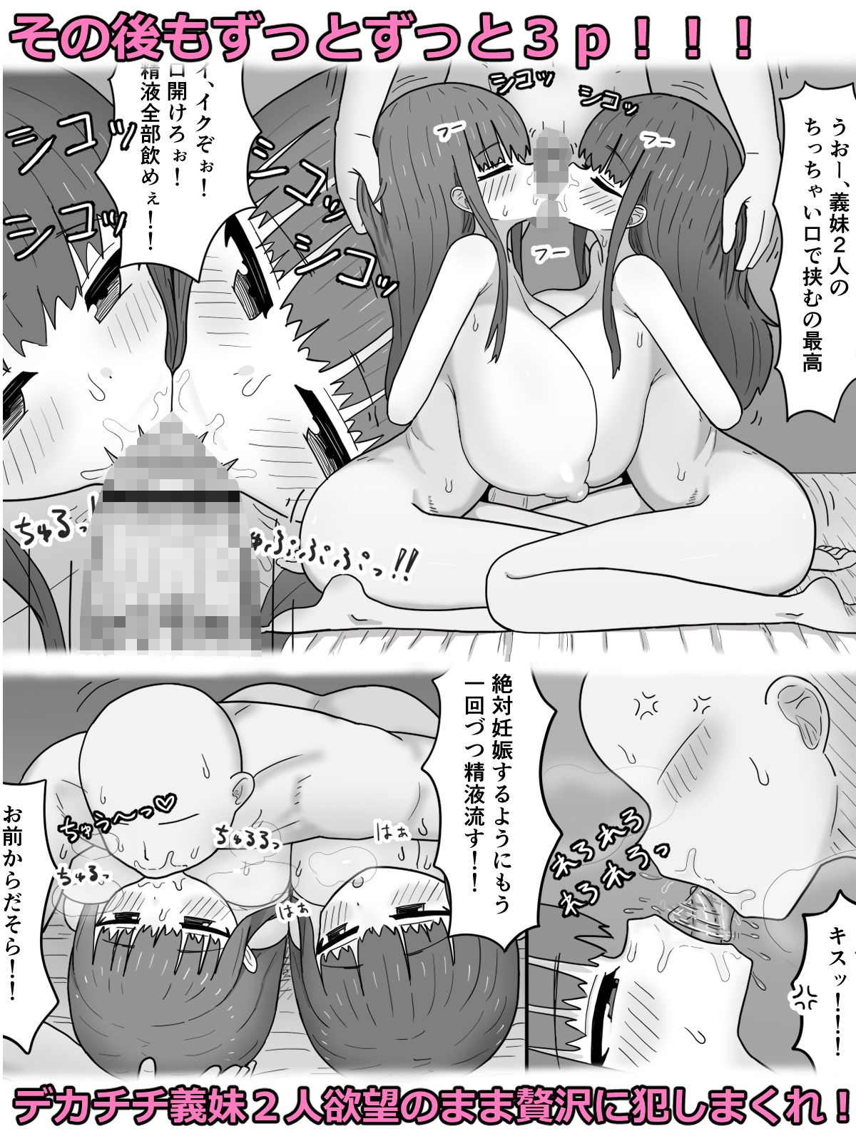 家で飼ってる引きこもり巨乳義妹×2と勢いで孕ませエッチしたの画像7