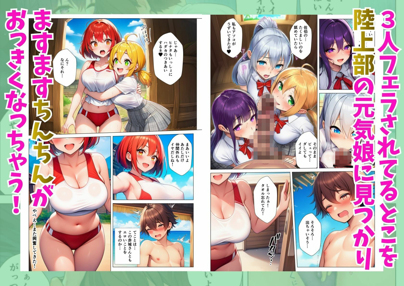 無人島でハーレム性活!クラスの一軍女子たちとエッチな乱交サバイバルの画像7