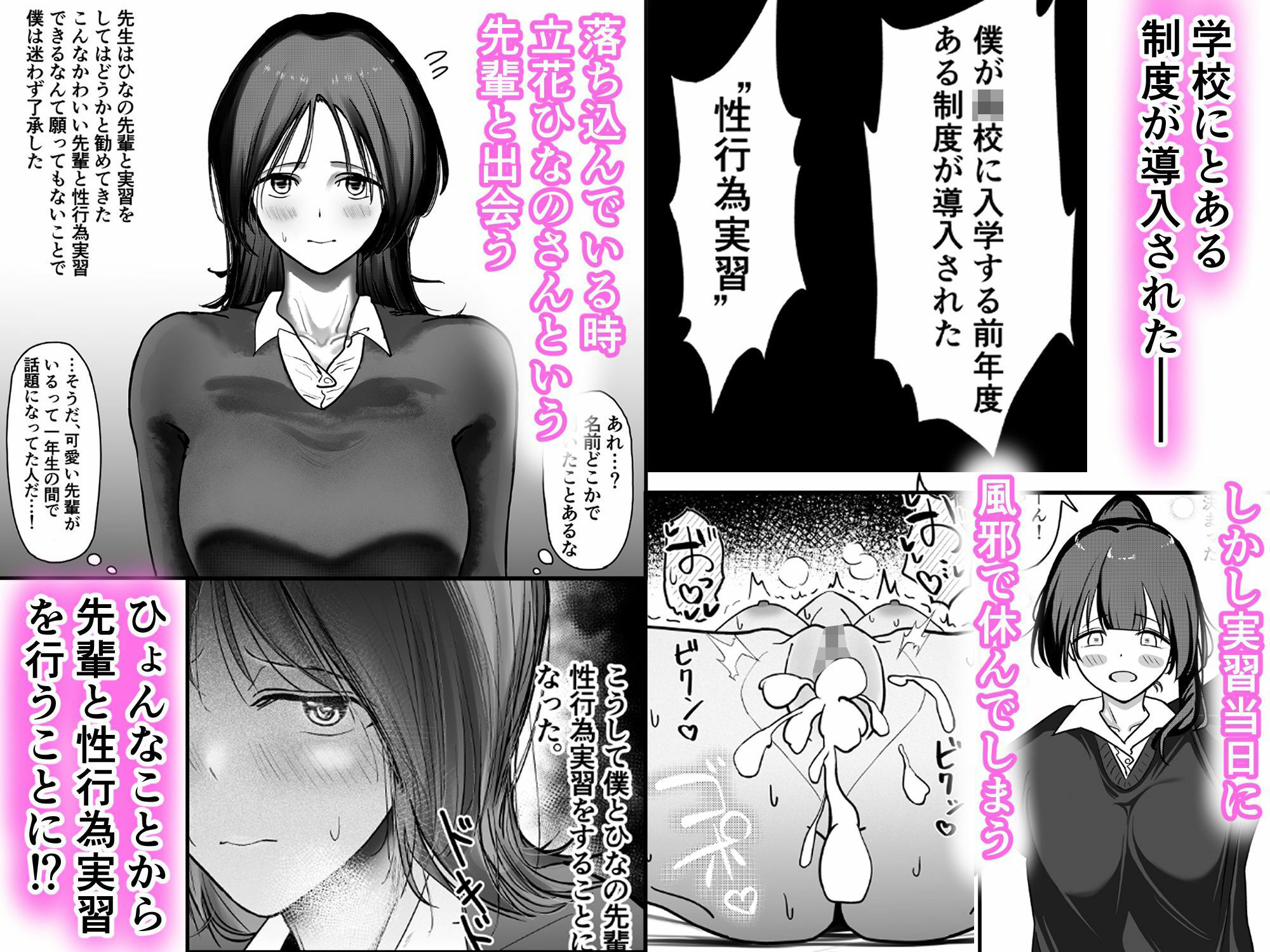 最初は緊張で話もできなかった先輩が童貞君の中出しを許しちゃう話〜あまあま性行為実習〜の画像1