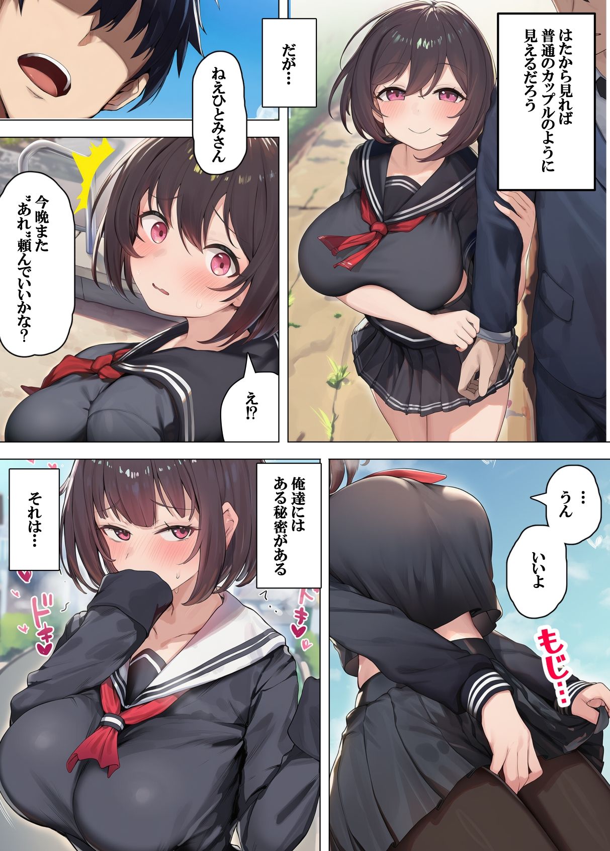 彼氏のために露出してたら同級生に撮影された話（漫画版） 立ち読み 8 / 11