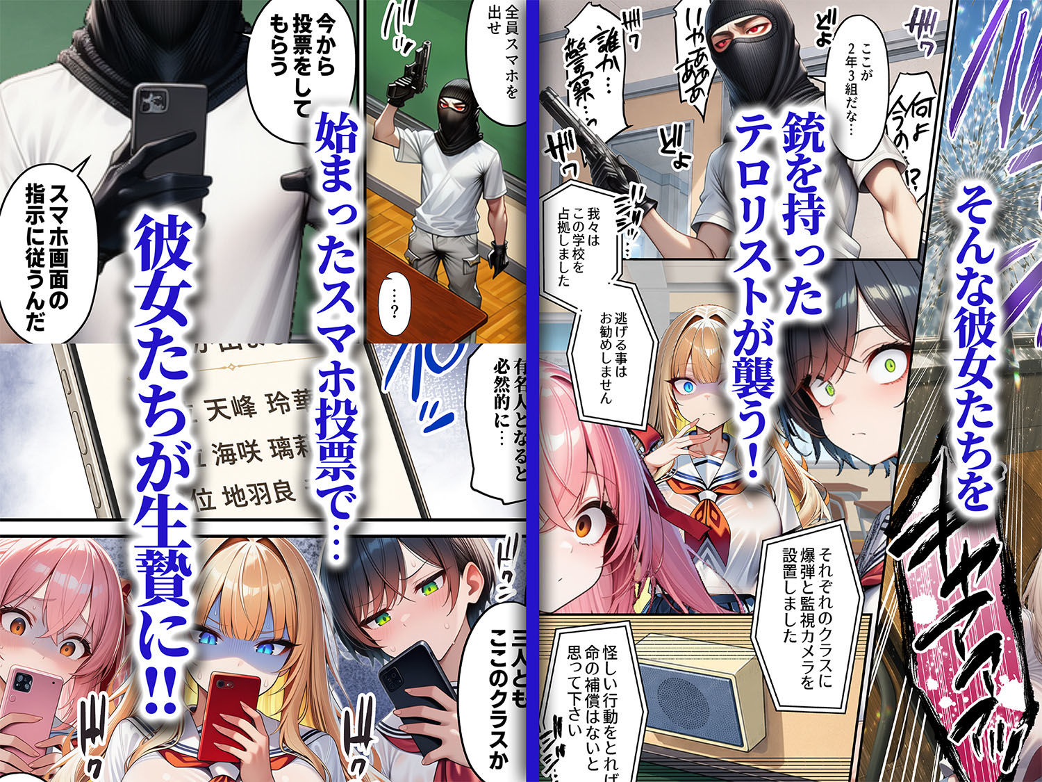 人質ライブ配信2 学園投票編 一軍女子がクラスのおもちゃ 立ち読み 3 / 8