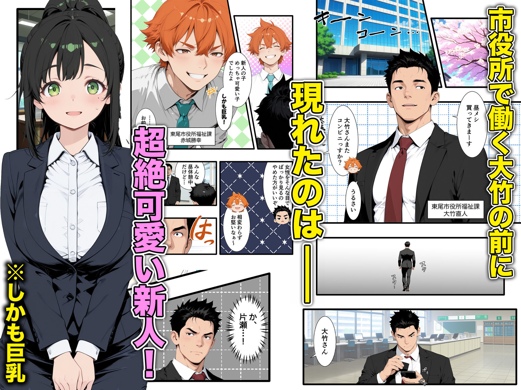 巨乳小悪魔新卒の誘惑に敗北してあまあま搾精されまくる話のサンプル画像 2