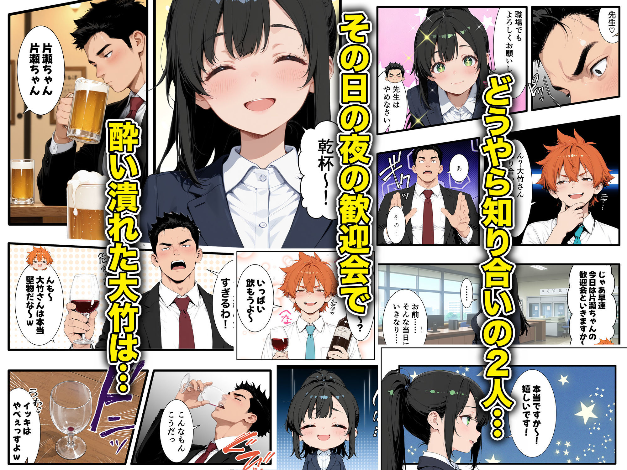 巨乳小悪魔新卒の誘惑に敗北してあまあま搾精されまくる話のサンプル画像 3