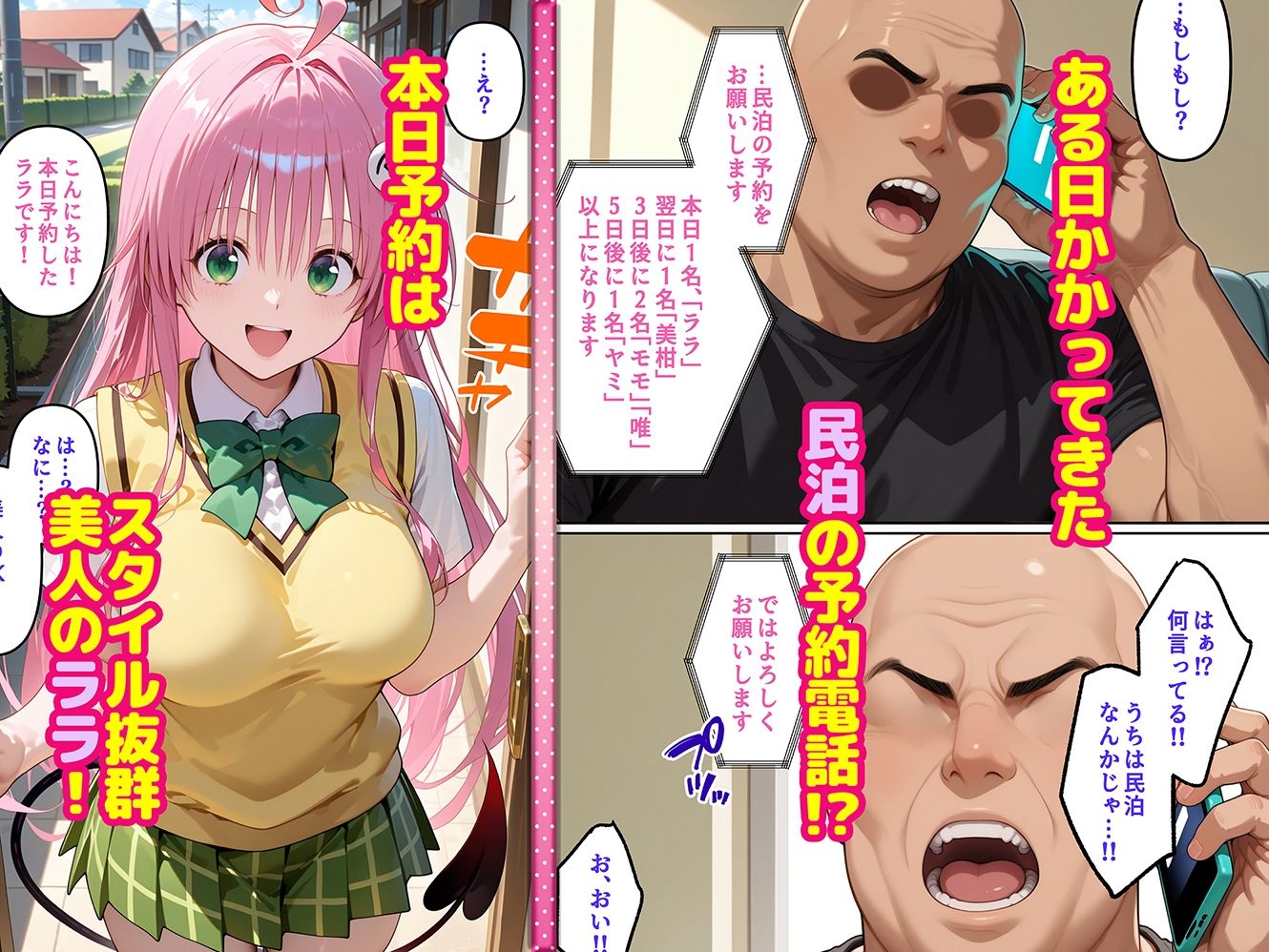 二次元ヒロインたちが俺の部屋を民泊利用するのでお代を身体で支払ってもらう と〇ぶる編の画像1