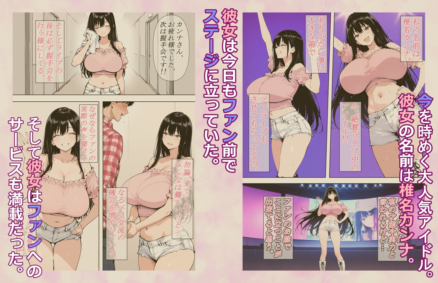 キモオタが推しの巨乳アイドルに憑依したのでラブラブド変態オナニーするお話。のサンプル画像 1
