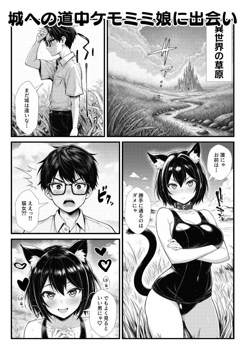 陰キャ童貞少年が異世界に飛ばされ強オス扱い!エルフ・サキュバス・獣人たちにモテて中出しまくり! 画像8
