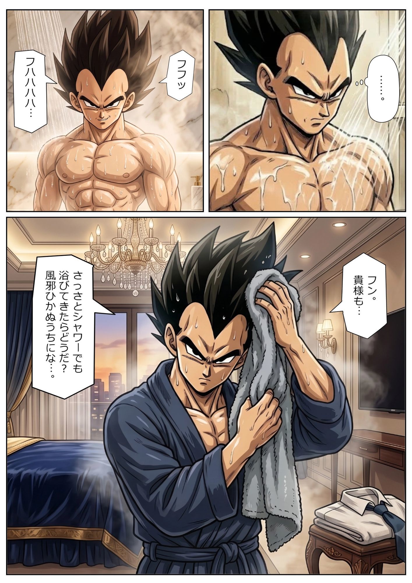 52枚【18号 ×ベジータ】大嫌いな上司に シャワー中に犯●れ、立ちバック、 おっぱいワイパー、掃除フェラの無限ループ 1 立ち読み 9 / 11