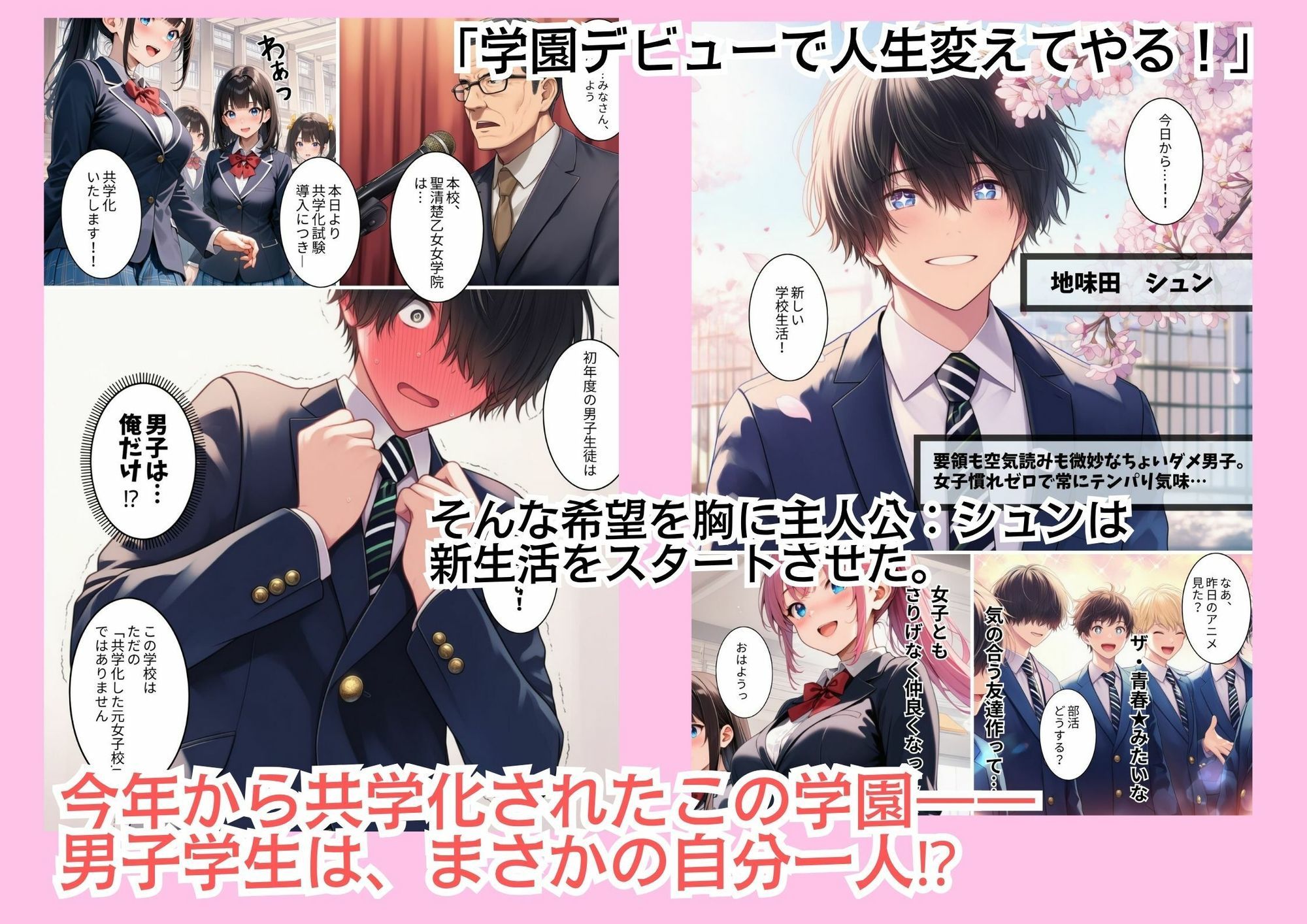 俺だけ男子の種付け共学デビュー!〜ギャルとお嬢様は処女のくせにめちゃくちゃエロかった〜のサンプル画像 2