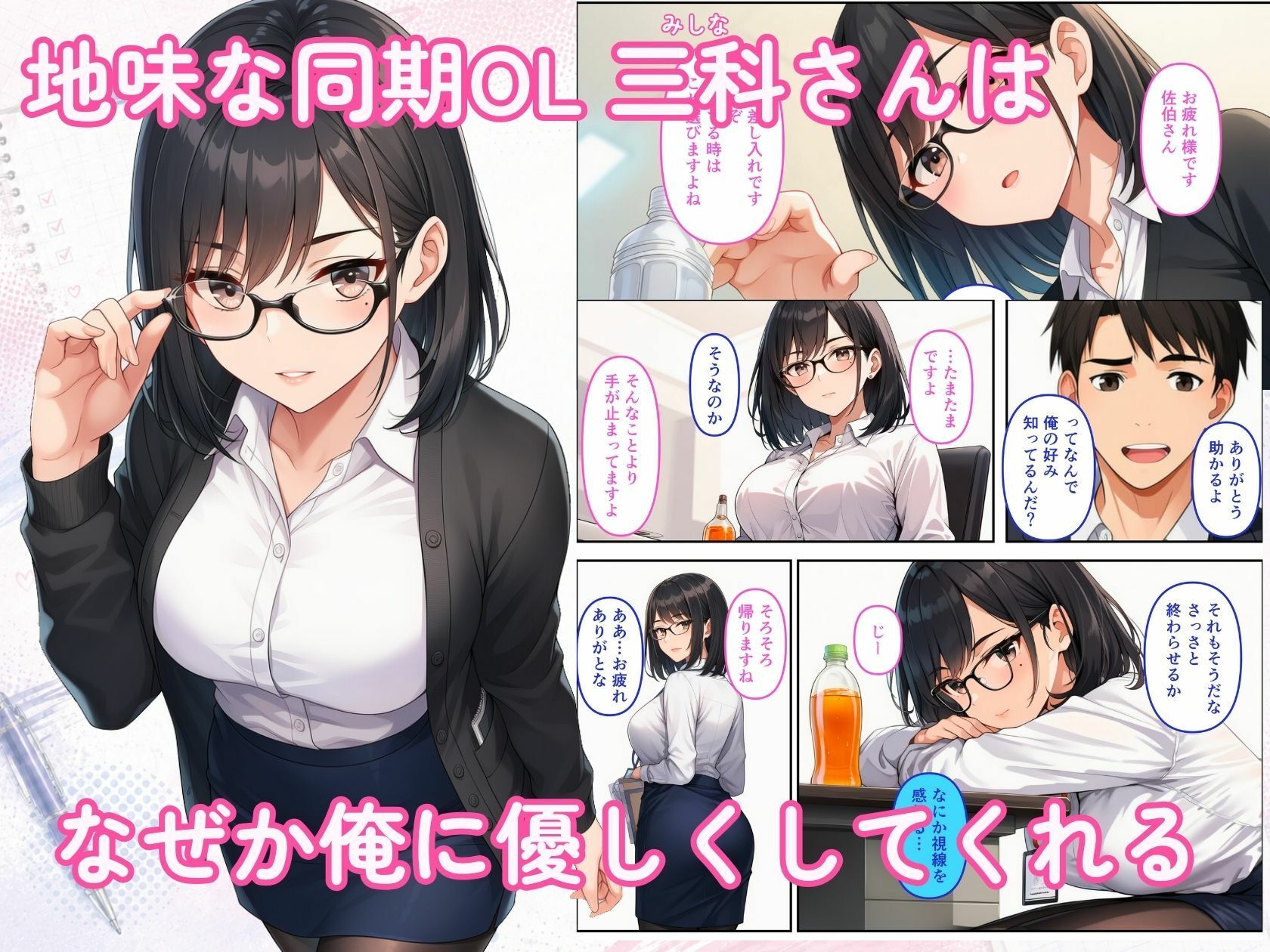 地味な同期OLが俺の観察記録をつけてる距離感バグ痴女だったのサンプル画像 1