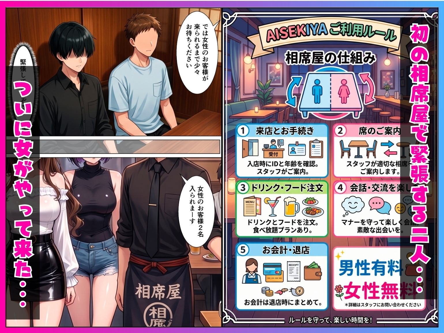 童貞陰キャの僕が相席居酒屋で出会ったクール系ギャルとあざと系ギャルに中出しセックスした話のサンプル画像 2