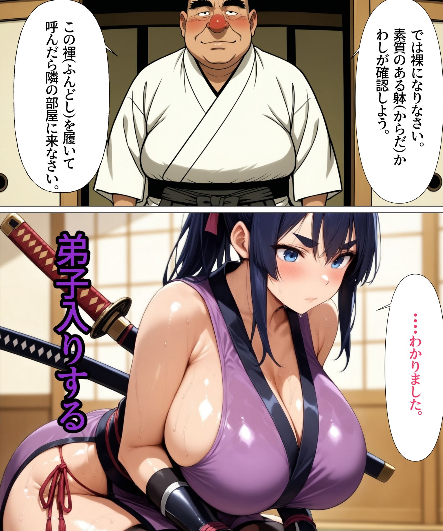 くノ一どすけべ修行  爆乳幼馴染の巻のサンプル画像 3