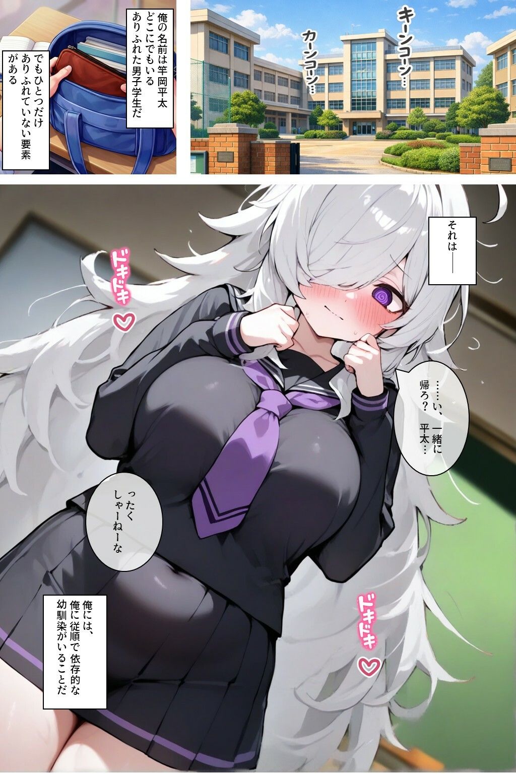 ムチムチ銀髪陰キャは、従順ご奉仕大好きな俺の所有メス 〜種付け事後のお掃除フェラ奉仕編〜のサンプル画像 1