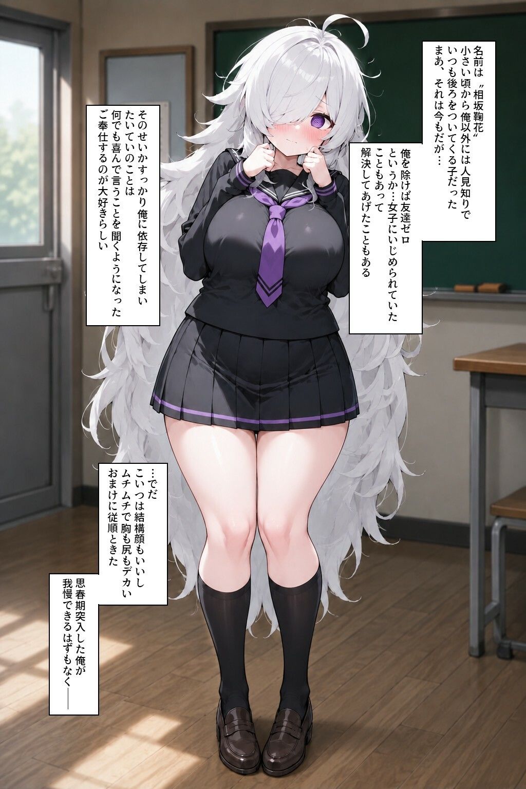 ムチムチ銀髪陰キャは、従順ご奉仕大好きな俺の所有メス 〜種付け事後のお掃除フェラ奉仕編〜のサンプル画像 2