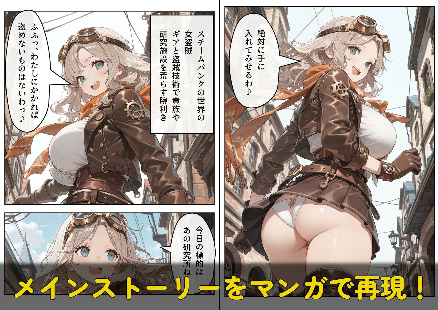 巨乳女盗賊はあの実験の快楽を忘れられない〜秘密のラボで芽生える恋〜のサンプル画像 1