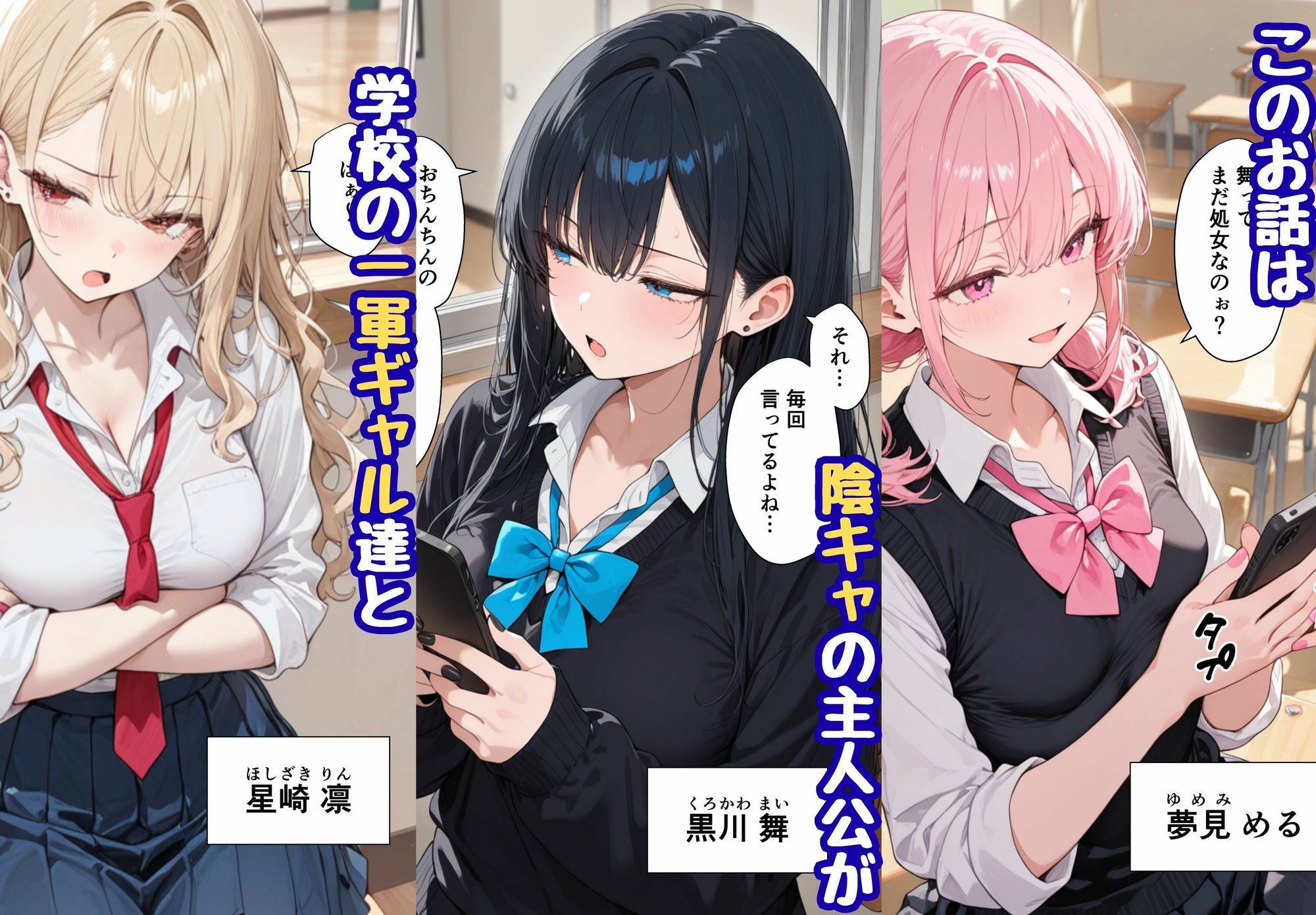 陰キャの僕がデカチンで学園の一軍ギャルとハーレムになった話のサンプル画像 1