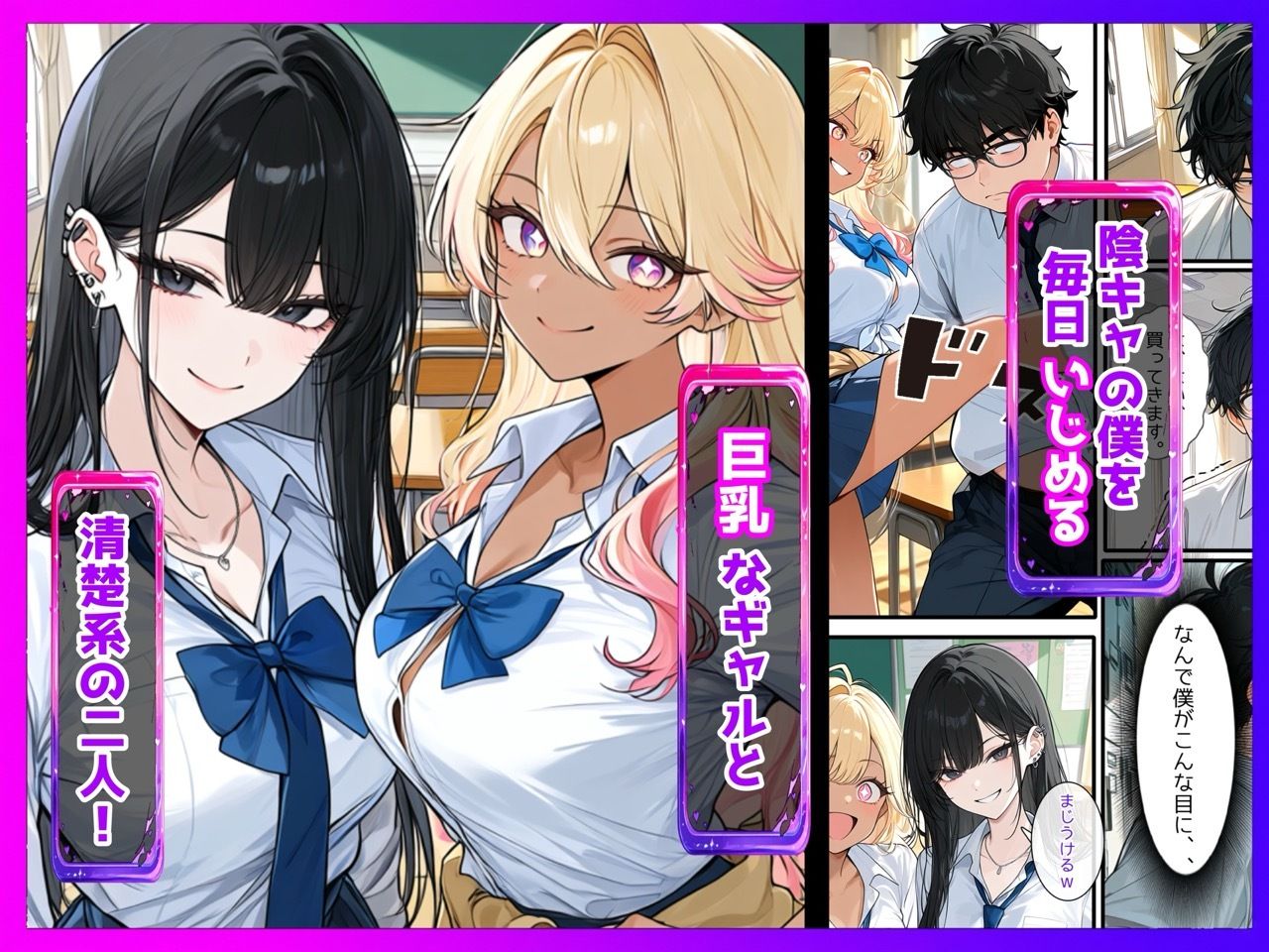 【陰キャ逆転】記憶操作アプリでいじめっ子の巨乳ギャルと清楚系を完堕ちわからせする話 立ち読み 2 / 11