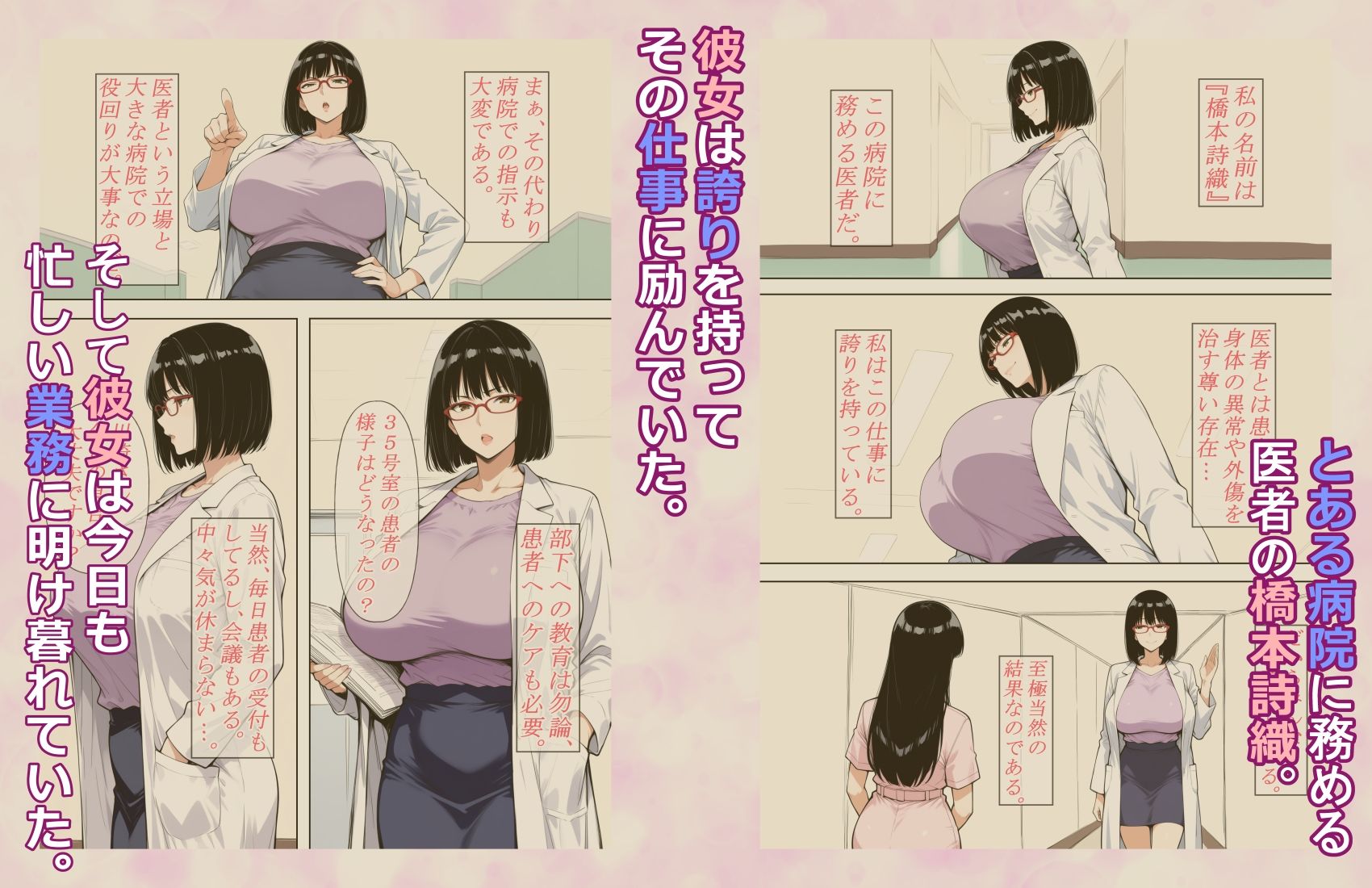 生意気な巨乳美人女医に憑依したのでド変態オナニーしてやる！！のサンプル画像 1