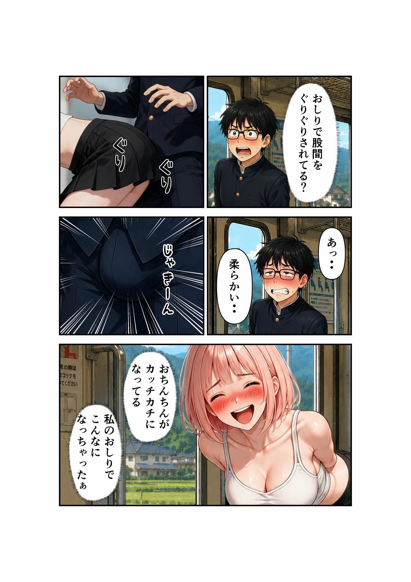 むっつりギャルの電車お尻誘惑〜学ランをボッキさせて喜んでたら痴●オタクに横取りされてもっと絶頂しちゃう無防備スケベ娘〜 立ち読み 7 / 11