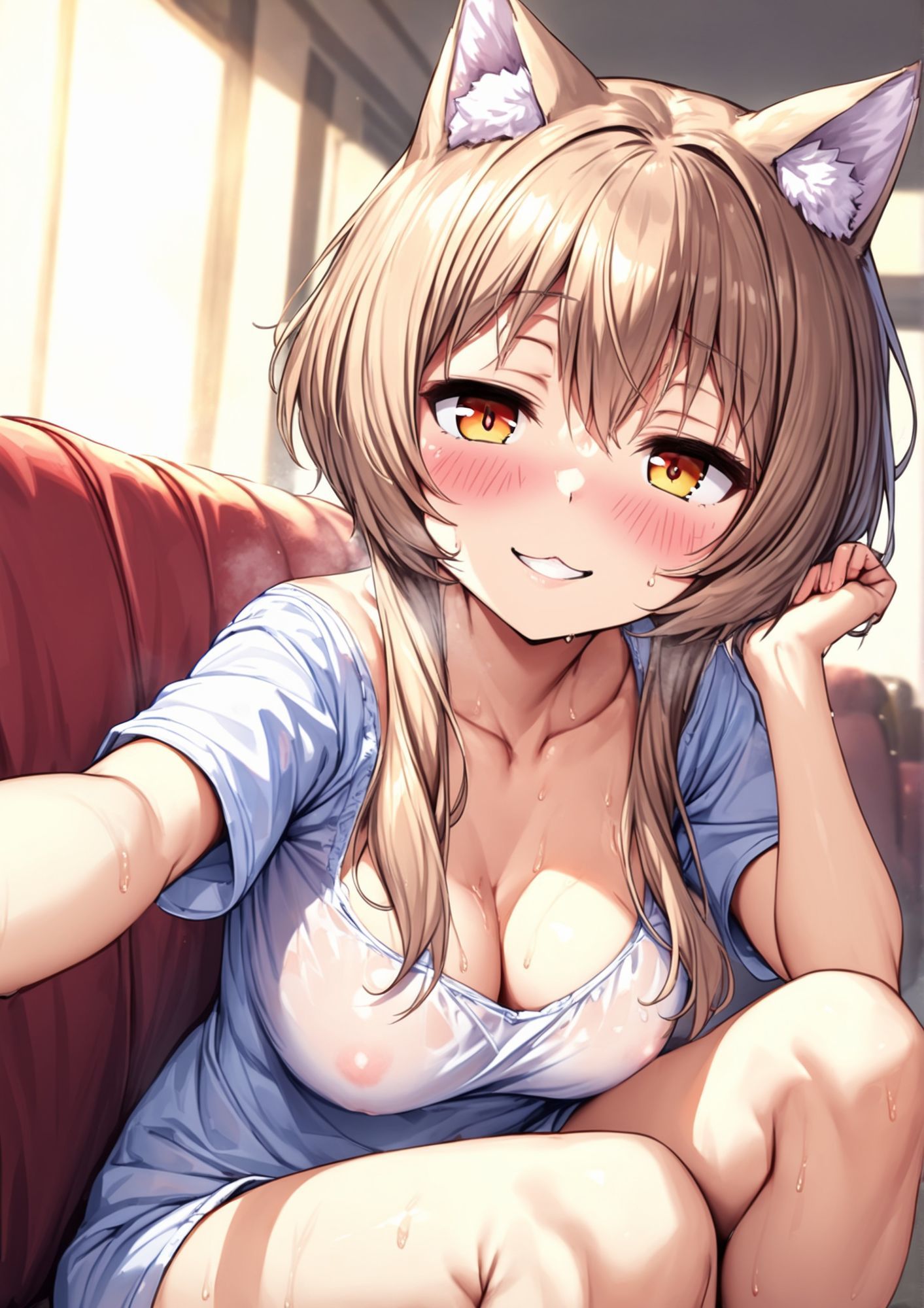 猫娘と自宅で新婚気分のサンプル画像 6