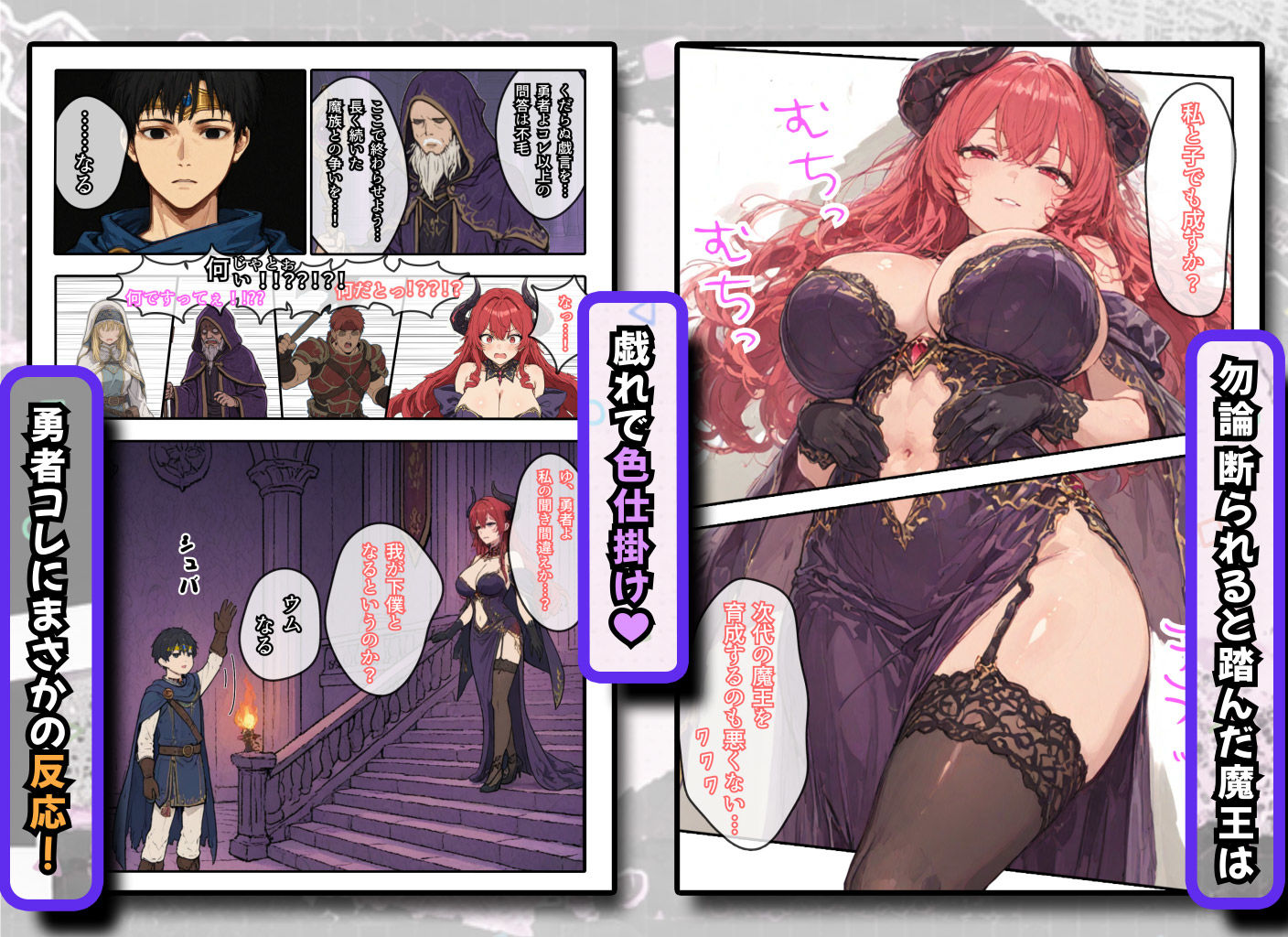 高慢魔王、貧弱・母乳・感度過敏体質にされる！汗と母乳とアクメ汁でグチョ濡れの連続中出し絶頂鬼アクメ！！のサンプル画像 3