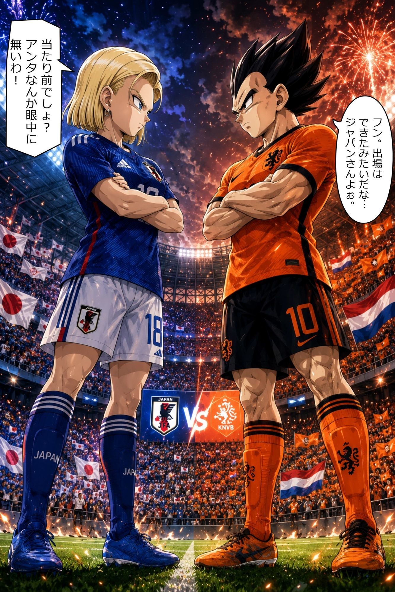 【総集編120枚超】18号×ベジータ 禁断ロッカールーム 1〜3完全収録 プライドを賭けた汗だく即ハメのサンプル画像 1