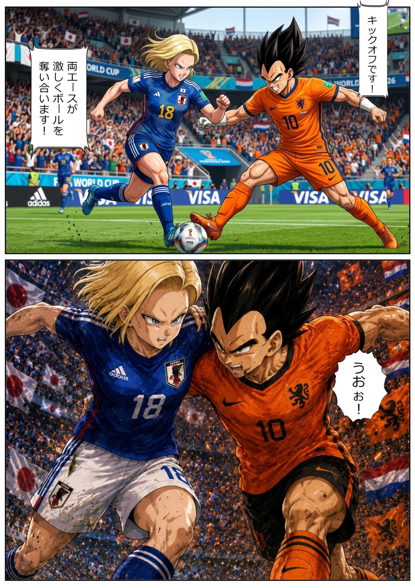 【総集編120枚超】18号×ベジータ 禁断ロッカールーム 1〜3完全収録 プライドを賭けた汗だく即ハメのサンプル画像 2