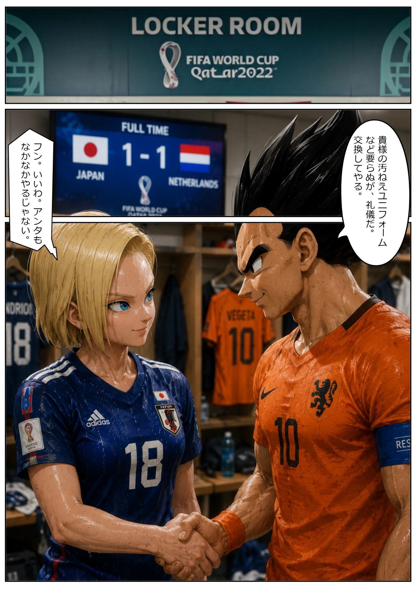 【総集編120枚超】18号×ベジータ 禁断ロッカールーム 1〜3完全収録 プライドを賭けた汗だく即ハメのサンプル画像 3