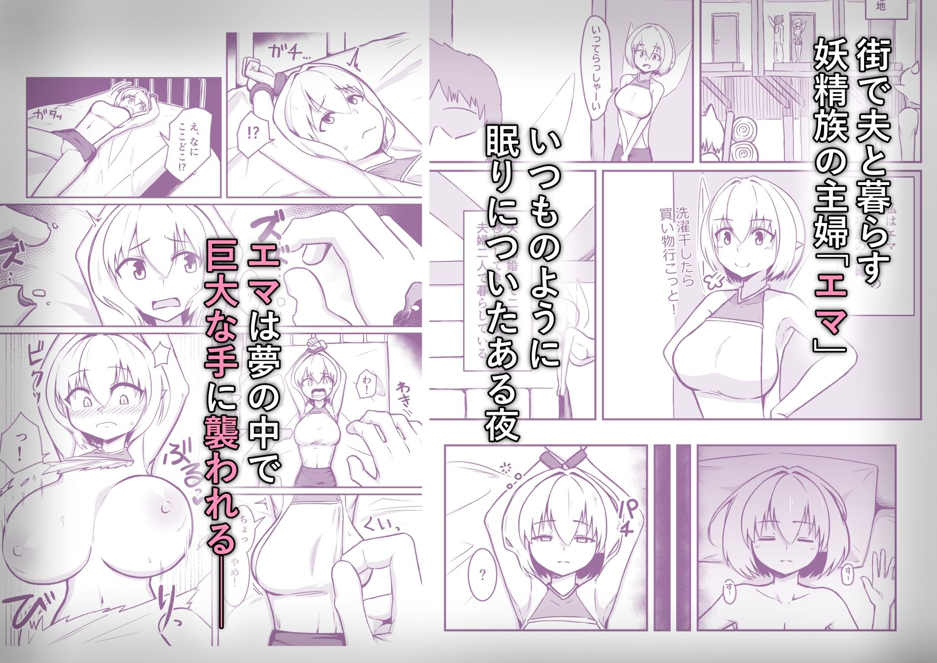 夢魔に狙われた妖精さんの話のサンプル画像 1