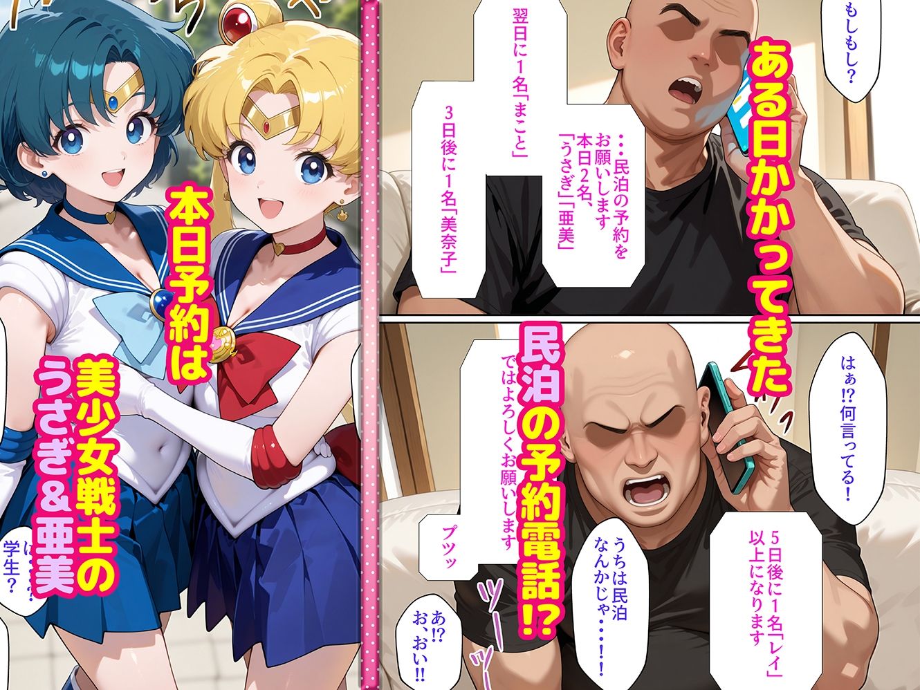 二次元ヒロインたちが俺の部屋を民泊利用するのでお代を身体で支払ってもらう セ〇ラー編 画像1