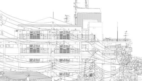 素材街線画
