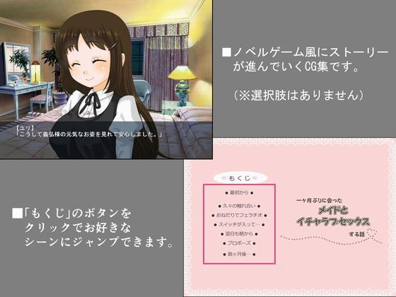 一ヶ月ぶりに会ったメイドとイチャラブセックスする話画像no.2