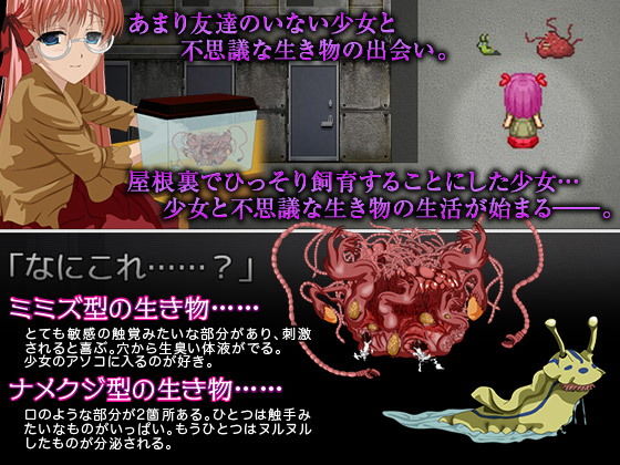 サンプル画像1:変なナメクジとミミズの飼育観察日記～少女が天井裏での淫らな日常～ [作品ID:d_133530]