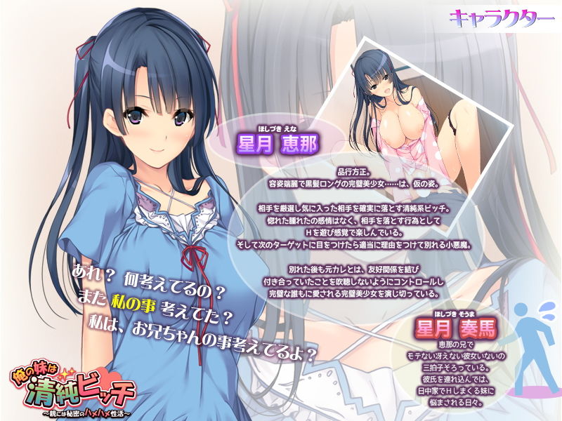 サンプル画像1:俺の妹は清純ビッチ～親には秘密のハメハメ性活～ (アンモライト) [d_133698]